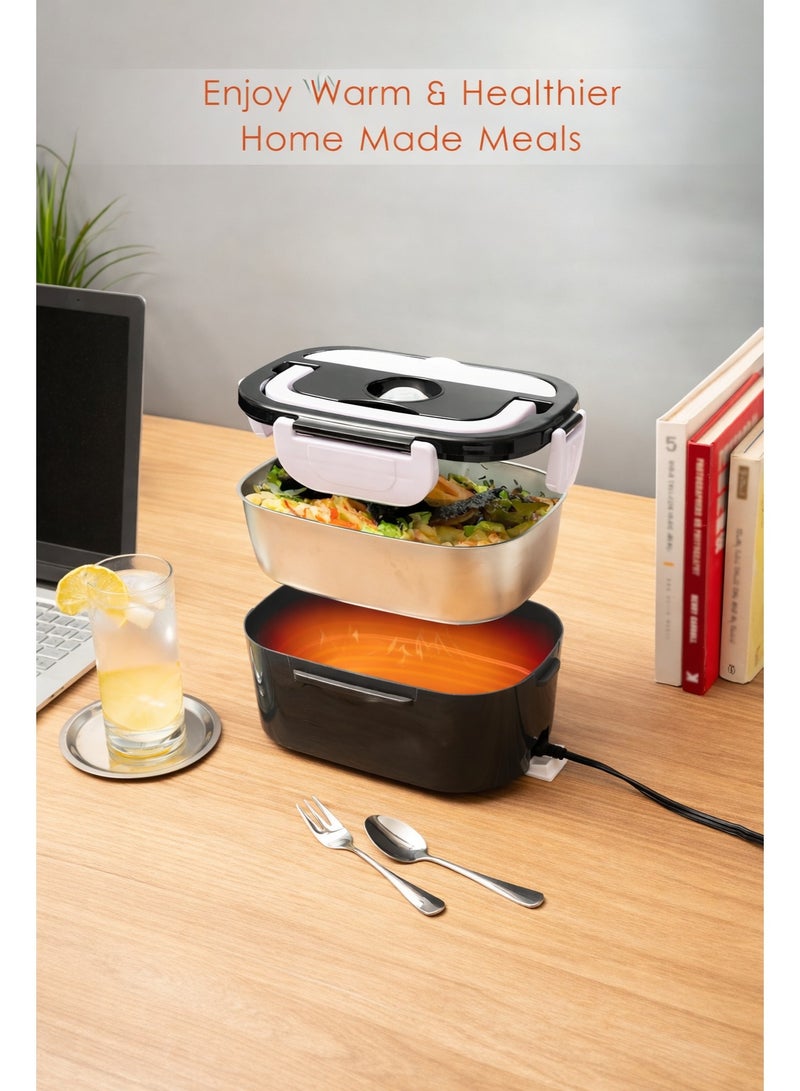 Electric Lunch Box Food Heater - Leakproof Portable Food Warmer heated lunch box for adults for Car/Home/Truck with 1.5L Removable Stainless Steel Container - Image 4